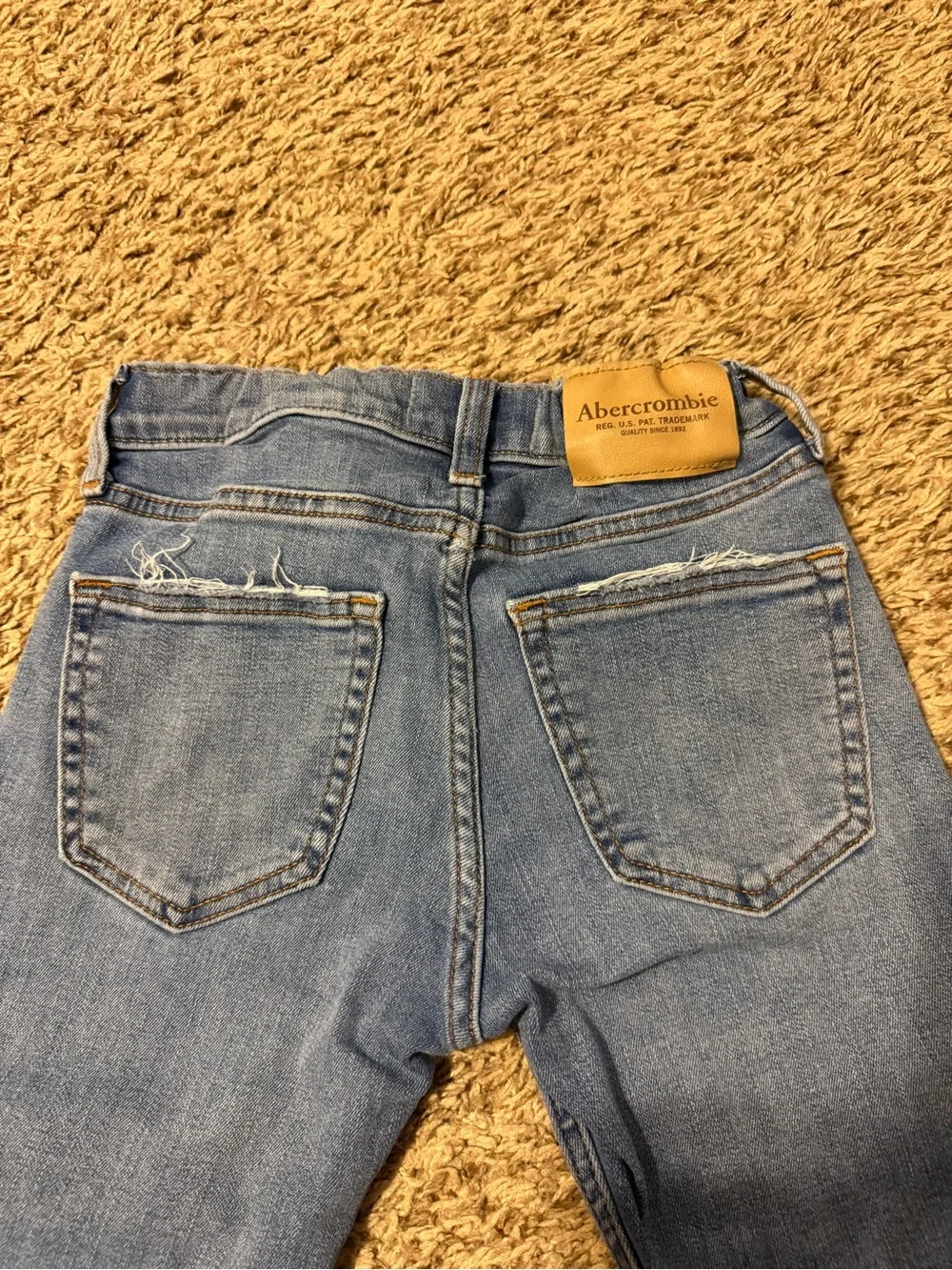 abercrombie kids Light Blue Straight Leg Jeans